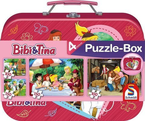 Puzzle 2 x 100 el. + 2 x 150 el. W WALIZCE - Bibi & Tina