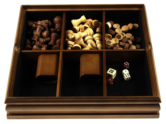 Szachy / Warcaby / Backgammon Deluxe (1602)