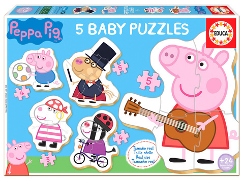 Puzzle 3-5 el. Świnka Peppa