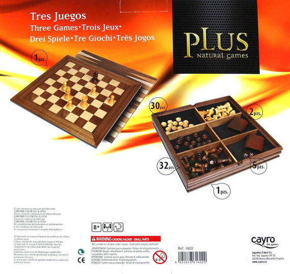 Szachy / Warcaby / Backgammon Deluxe (1602)