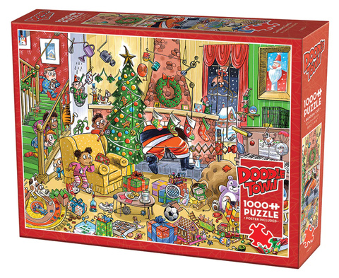 Puzzle 1000 el. Jak złapać Świętego Mikołaja?