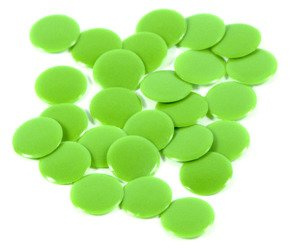 Żetony MAŁE (pchełki) - zielone - pakiet 100 szt.