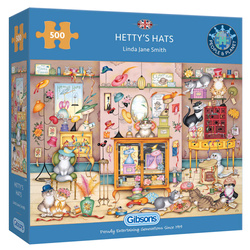 Puzzle 500 el. Kapelusze dla kotów