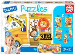 Puzzle 3-5 el. Autobus szkolny