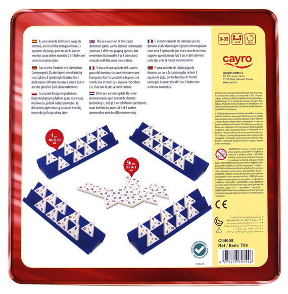 Trójkątne domino (w metalowej puszce) (754)