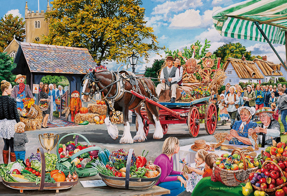 Puzzle 4 x 500 el. Wiejskie uroczystości