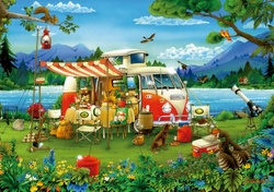 Puzzle 1000 el. Wakacje z kamperem OUTLET