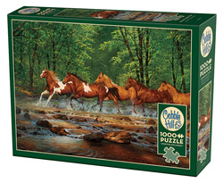Puzzle 1000 el. Galopem przez rzekę
