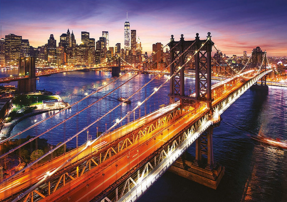 Puzzle 3000 el. Zachód słońca nad Manhattanem