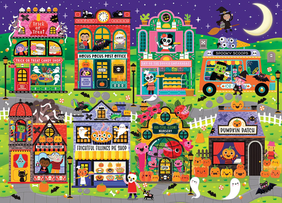 Puzzle 350 el. Miasteczko Halloween