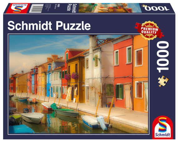 PQ Puzzle 1000 el. Kolorowe domy na wyspie Burano / Włochy