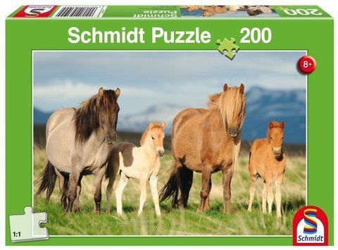 Puzzle 200 el. Konie - rodzinne zdjęcie OUTLET