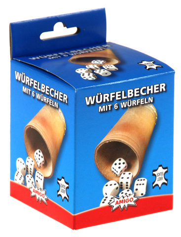 Zestaw do gry w kości / kubek 84 mm