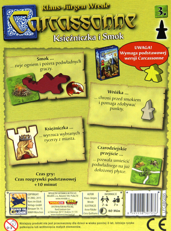 Carcassonne: 3. dodatek - Księżniczka i Smok (II edycja polska)