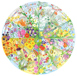 Puzzle 500 el. Rok w ogrodzie (okrągłe)