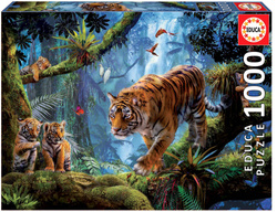 Puzzle 1000 el. Tygrysy na drzewie