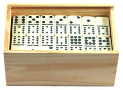 Domino 12-oczkowe w drewnianym pudełku (HG - 695130)
