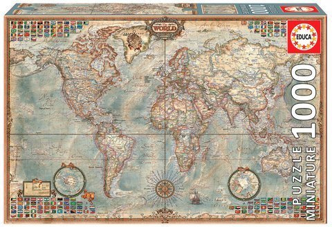 Puzzle 1000 el. Mapa polityczna świata (miniatura)