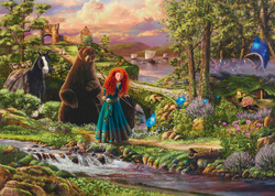 PQ Puzzle 1000 el. THOMAS KINKADE Merida Waleczna (Disney) OUTLET