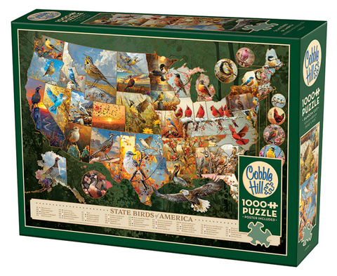 Puzzle 1000 el. Ptaki - symbole amerykańskich stanów