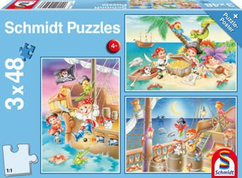 Puzzle 3 x 48 el. Załoga piracka