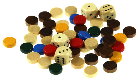 Szachy / Warcaby / Backgammon / Gęś / Chińczyk Deluxe (1615)