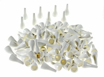 Pionki do gry plastik zwykłe - białe - 100 szt.