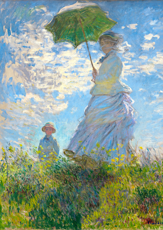 Puzzle 1000 el. Kobieta z parasolem, Claude Monet