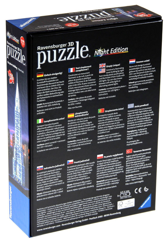 Puzzle 3D - Budynek Chryslera (Night Edition)