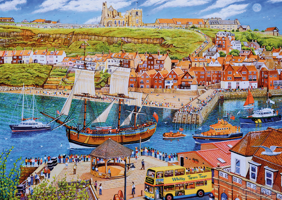 Puzzle 500 el. Statek Endeavour / Whitby / Anglia