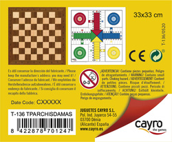 Plansza do gry (Szachy / Chińczyk 33x33 cm) (T-136)