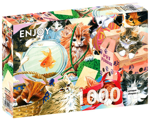 Puzzle 1000 el. Ciekawskie koty