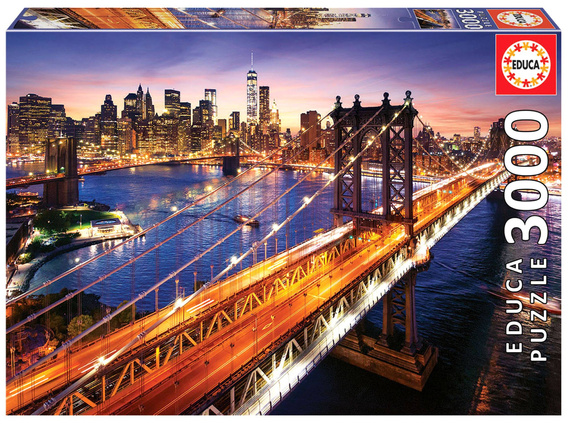 Puzzle 3000 el. Zachód słońca nad Manhattanem