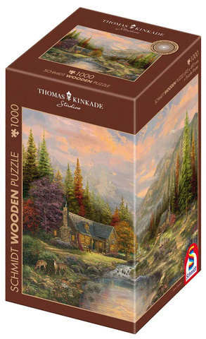 PQ Puzzle 1000 el. THOMAS KINKADE Górski krajobraz (drewniane) OUTLET