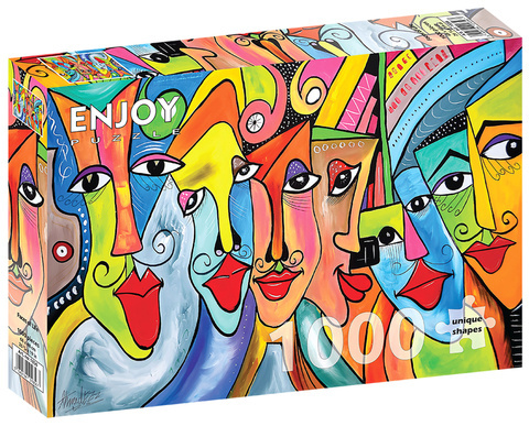 Puzzle 1000 el. Kolorowe twarze