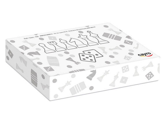 Drewniana plansza do gry + komplet figur i pionków (Szachy / Warcaby / Chińczyk 40x40 cm) (100)