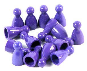 Pionki do gry z główką - fioletowe - pakiet 100 szt.