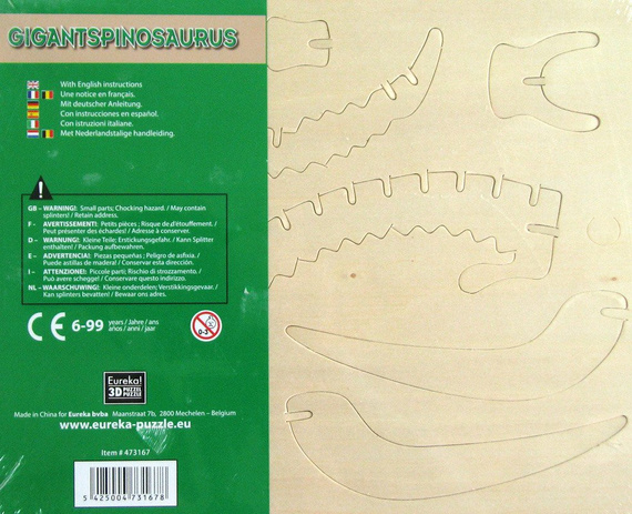 Łamigłówka drewniana Gepetto - Gigantspinozaur (Gigantspinosaurus)