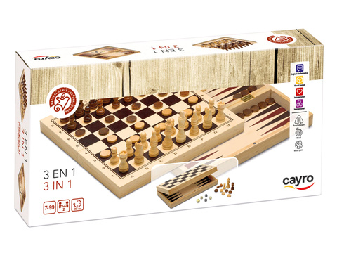 Szachy / Warcaby / Backgammon (drewniane) (648)