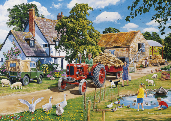 Puzzle 4 x 500 el. Rolnik