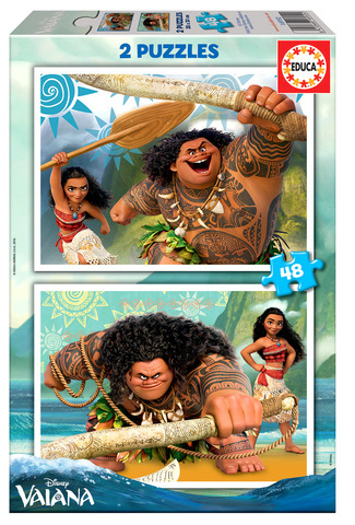 Puzzle 2 x 48 el. Vaiana: Skarb oceanu