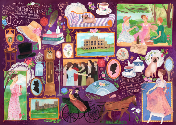 Puzzle 1000 el. Klub Książki: Jane Austen