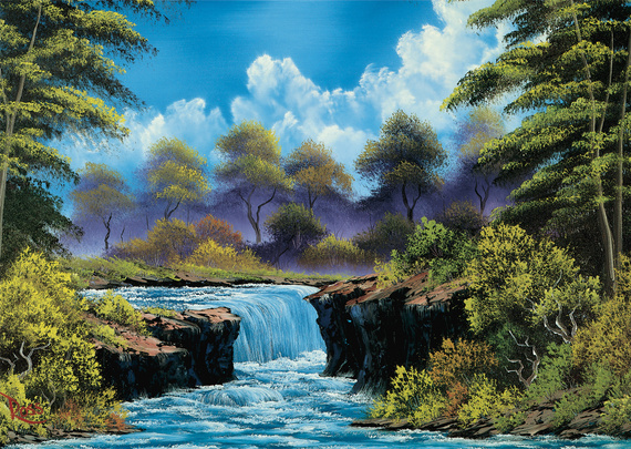 PQ Puzzle 1000 el. BOB ROSS Wodospad w dolinie