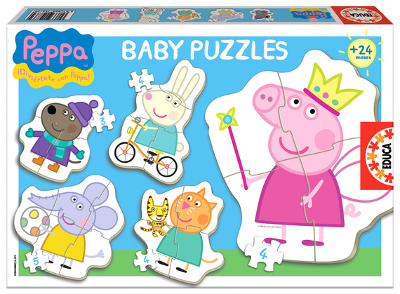 Puzzle 3-5 el. Świnka Peppa