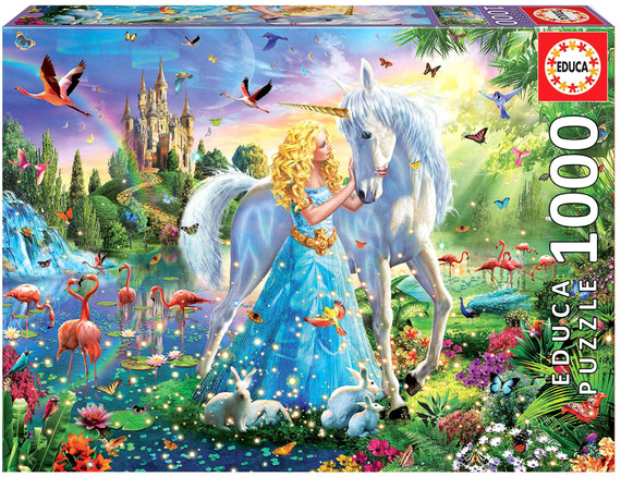 Puzzle 1000 el. Księżniczka i jednorożec
