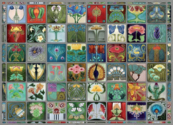 Puzzle 1000 el. Płytki w stylu secesyjnym
