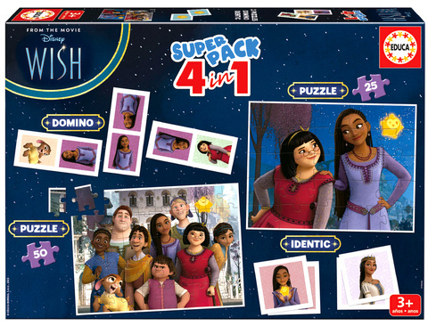 Puzzle 25 - 50 el. Życzenie (Super zestaw 4 w 1)