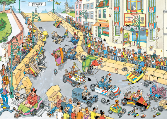Puzzle 1000 el. JAN VAN HAASTEREN Wyścig na byle czym OUTLET