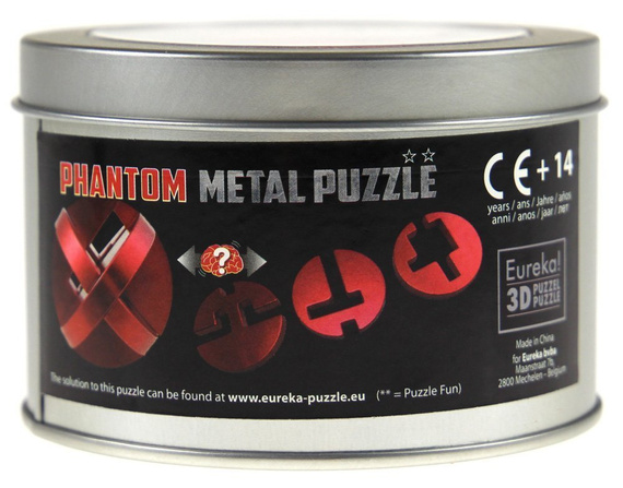 Łamigłówka metalowa w puszce - Phantom (czerwona) - poziom 2/4