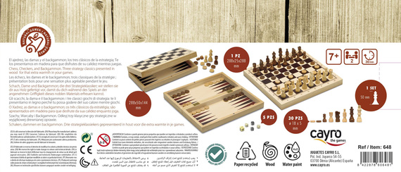Szachy / Warcaby / Backgammon (drewniane) (648)